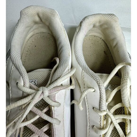 ASICS Cheer 6 Women's Cheerleading Shoe Q261Y Size 8.5 White W/Blue Color Swatch - Picture 11 of 11